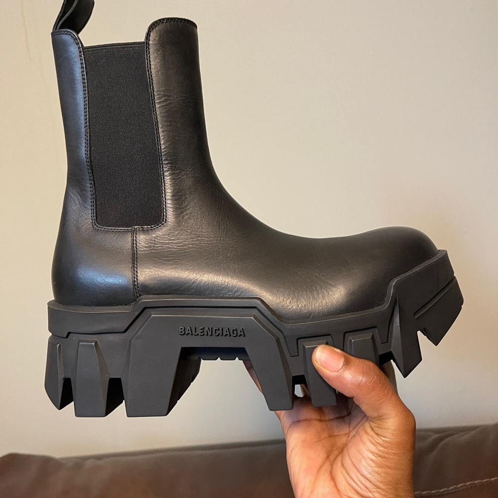 Balenciaga Black Rugged Sole Footwear